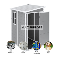 Abri de jardin moderne en aluminium durable, 3x5 pieds, à faible coût, personnalisable, imperméable, pour rangement extérieur, facile à assembler