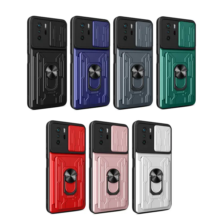 amazons hot sale shockproof Card armor cover for xiaomi POCO F4 redmi note9 4G Redmi NOTE 10 PRO NOTE 11 phone cases wholesaler