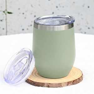 Vaso de Vino Personalizado al por Mayor de 12 oz, con Aislamiento al Vacío de Doble Pared, Tipo Huevo, para Regalo Corporativo - Product Image 1