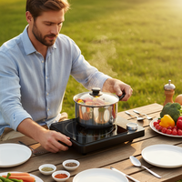 Mini Réchaud Portable Populaire à Bouton OEM/ODM 220/240V Plaque de Cuisson à Induction Électrique à Brûleur Unique pour Usage Domestique et Hôtelier CE