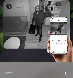 O-KAM mini không dây HD wifi 1080p <span class=keywords><strong>camera</strong></span> trong nhà với tầm nhìn ban đêm CMOS cảm biến SD Thẻ lưu trữ dữ liệu 1-năm ứng dụng điều khiển & bảo hành - Product Image 5