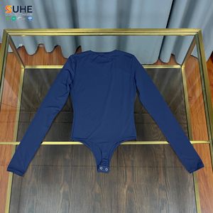 บอดี้สูทแขนยาวสำหรับผู้หญิง SUHE เนื้อผ้านุ่มลื่น ยืดได้ 4 ทิศทาง คอกลม ติดกระดุมแป๊ก ใส่ได้ทุกคน ทรงสวยไร้รอยต่อ เหมาะสำหรับใส่เป็นเสื้อตัวใน - Product Image 6