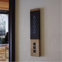 Plaques d'immatriculation de maison d'hôtel en acier inoxydable et acrylique de style design moderne Installation adhésive durable