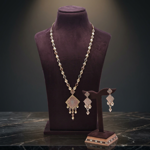 Wholesale 3 Tone Gold Plated Turkey Long Necklaces Set, Fashion Jewelry, Tri Color Long Jewelry, 3 Tone Filled Brass Necklaces. - Product Image 2