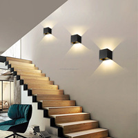 Lampe murale LED en aluminium 6W avec diffuseur en polycarbonate IP65 AC85-265V pour une utilisation en extérieur et en intérieur