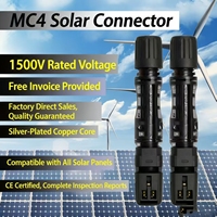 Sistema de Energía Solar IP67 para Conector CC de 2-8 Pines, Macho/Hembra, 1000V 50A, Cobre, Impermeable