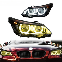 Phares LED automatiques E60 2003-2010 style Ikon, double couleur DRL, plug and play, pièces de mise à niveau pour BMW Série 5