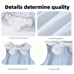 Vestito Primaverile di Alta Qualità per Bambine, 100% Cotone Traspirante, Senza Maniche, Leggero, Nuovo Stile - Product Image 3