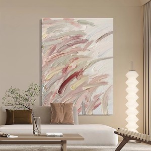 Hand Painted Oil Painting Rectangle Abstract Texture Art Modern Minimalist Living Room Sofa Background Wall Decor Wabi Sabi - Product Image 4