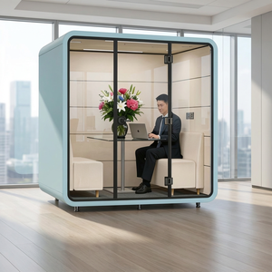 Casa Prefabricada Móvil <span class=keywords><strong>de</strong></span> Aluminio <span class=keywords><strong>de</strong></span> 10x10 Pies, Moderna Cabaña Cuadrada para Exteriores, Edificio <span class=keywords><strong>de</strong></span> Oficinas Portátil - Product Image 6