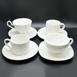 Luxury Elegant Home Goods Yea Ceramic Cappuccino Cup And Saucer With Saucers Packaging Boxes Wholesale