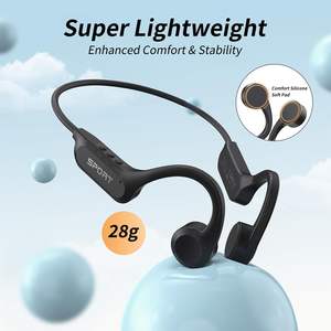 Casque à conduction osseuse Cxk Bluetooth 5.4 à oreille ouverte avec micro, pour le sport, le cyclisme et l'entraînement, étanche IPX4 - Product Image 3