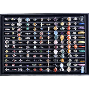 ダイヤモンドリング天然瑪瑙スーパーセブンペライトピーターサイトムーンストーンハーキマーダイヤモンド工場卸売 - Product Image 6