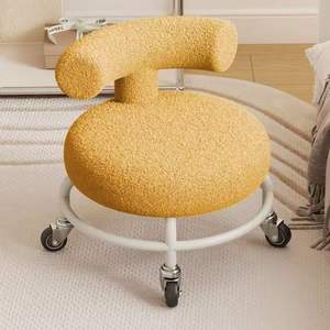 Petit ménage universel tissu <span class=keywords><strong>chaise</strong></span> d'apprentissage roue de poulie paresseuse pour beauté couture patinage à roulettes petit tabouret fonction de stockage - Product Image 5