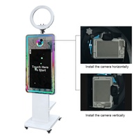 Software Gratuito Premium, Pantalla Táctil LCD de 21.5"/32", Cabina de Fotos con Espejo para Selfies DSLR, con Almacén en EE. UU./UE/EK/CA
