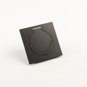 Cabinet <b>Socket</b> Electrical Wall Mounted Floor Box with Power Receptacle and Flip-up cover - Product Image 4