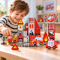 Mini tuiles magnétiques de poche 3,75 cm, blocs de construction magnétiques en boîte métallique, jouet éducatif STEM de voyage pour tout-petits et enfants, idéal comme cadeau