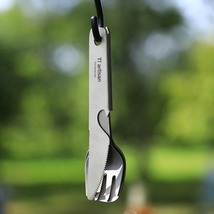 Dao Kéo Cắm Trại Bằng Titan Dụng Cụ Đa Năng Ăn Uống Du Lịch Muỗng Ngoài Trời Nĩa Dao Dụng Cụ Mở Hộp Chai Spork - Product Image 6