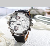 OULM 3548 Nouveauté Montre de luxe de marque supérieure Mouvement japonais Quartz 2 fuseaux horaires Montres décontractées Grand cadran Montre homme Relapan Quartz