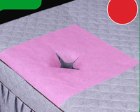 Serviette jetable d'oreiller de salon tissu non tissé épaissi imperméable soluble dans l'eau pour la conception de trou respirant de lit de massage de beauté