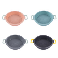 Nouveau moule à gâteau rond en silicone bicolore, résistant à la chaleur, écologique, antiadhésif, facile à démouler, lavage à la main uniquement, pour la pâtisserie à domicile