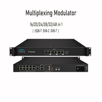 Modulateur numérique professionnel 16-48 canaux, entrée IP/ASI, sortie DVB-C/DVB-T/ISDB-T, système de rémultiplexage TS pour tête de réseau de télévision par câble