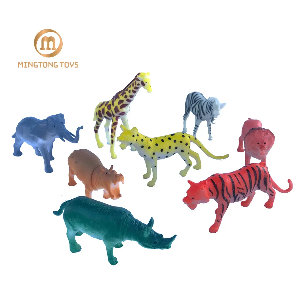 Оптовая продажа, дешевая детская 3D игрушка в виде животного, рай, маленькая Миниатюрная пластиковая игрушка с изображением джунглей, леса, диких животных, набор игрушек