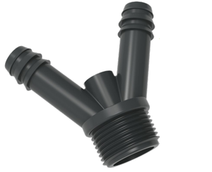 DaringFish Raccord fileté ABS en Y à 4 <span class=keywords><strong>voies</strong></span> 16 mm x 1/2"-<span class=keywords><strong>3</strong></span>/4" M, <span class=keywords><strong>Diviseur</strong></span> d'irrigation pour ferme, verger et jardin - Product Image 5