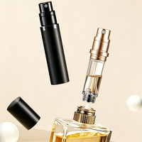 Flacon pulvérisateur de parfum portable en aluminium de haute qualité, mini, rechargeable, 5 ml, avec pompe atomiseur