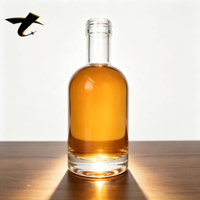 Bouteille à spiritueux en verre vide la plus vendue, clarté de qualité supérieure et construction en verre épais durable