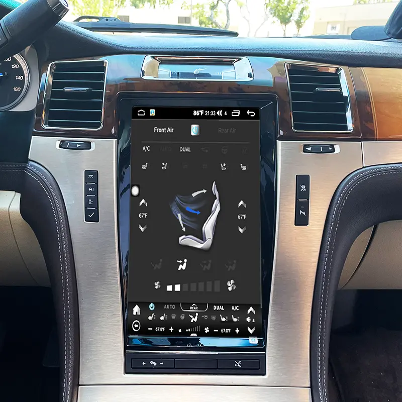 Phoenixcadillac Tesla tarzı dokunmatik ekran otomatik DVD OYNATICI radyo için Cadillac Cadillac 2007 2008 - 2014 araba android müzik seti masa