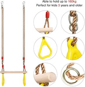 חדר כושר טרפז עץ חיצוני לילדים - Product Image 5