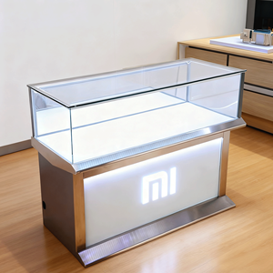 Étagère de présentation de téléphone portable à <span class=keywords><strong>LED</strong></span> sur trois ou quatre côtés, personnalisée, en verre, étanche, facile à nettoyer, <span class=keywords><strong>vitrine</strong></span> - Product Image 3