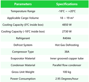 Unidad de Refrigeración para Camiones con Alimentación CC, Sistema de Enfriamiento de Bajo Consumo para <span class=keywords><strong>Furgonetas</strong></span> Eléctricas de 18-19m3 con 2.95kWh de Bajo Uso EV-580 - Product Image 2