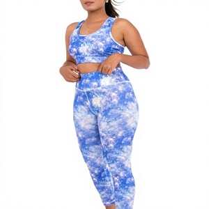 OEM Wholesale Custom Logo Sports <b>Bra</b> & Workout Leggings Shorts 2 Piece Suit High Elastic Gym Fitness Seamless Yoga Set for Women - Product Image 1