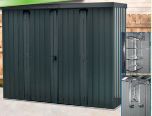 OSLO 1830 226X81 armoire d'équipement en métal avec porte-outil anthracite abri <span class=keywords><strong>de</strong></span> <span class=keywords><strong>jardin</strong></span> en métal abri <span class=keywords><strong>de</strong></span> <span class=keywords><strong>jardin</strong></span> - Product Image 5