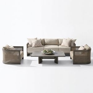 Garden Patio Furniture Set <b>Rattan</b> Highlights Woven Mixed Materials Outdoor <b>Sofa</b> Aluminum - Product Image 1