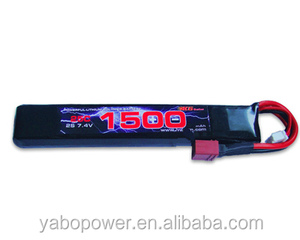 7,4 v 25c 2 s 1500 mah lipo battery for airsoft/gun/rc model/hobby - Product Image 1