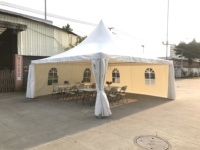 Tente Pagode Extérieure en Alliage d'Aluminium avec Cadre d'Ombrage pour Fêtes, Mariages, Salons Commerciaux, Tente Pagode Personnalisée en Tissu PVC de Haute Qualité