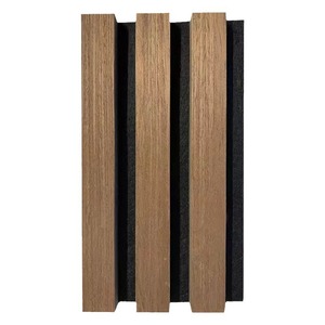 Fabrieks Directe Verkoop 100% Polyestervezel Houtrooster 600*2400*21Mm Geluidsabsorberend Decoratief Wandpaneel - Product Image 1