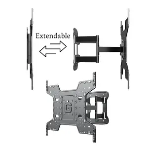 Soporte de pared para monitor de TV de movimiento completo, soporte de TV de alta resistencia, soporte giratorio para TV de 65 pulgadas