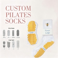 Chaussettes de Pilates personnalisées POPSOX avec broderie, logo sur mesure, antidérapantes, pour le yoga, fournisseur de marques avec faible MOQ, médias