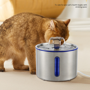 Fontanella d'Acqua Automatica per <span class=keywords><strong>Gatti</strong></span> in Acciaio Inox con Doppia Uscita e Flusso Ultra Silenzioso - Product Image 5