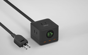 67W Cubo Compacto Carga Rápida Ac <span class=keywords><strong>Usb</strong></span> <span class=keywords><strong>C</strong></span> Gan Cargador Adaptador de Corriente Tira de Alimentación Protección Contra Sobretensiones Con Cable de Extensión para <span class=keywords><strong>Macbook</strong></span> - Product Image 2
