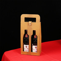Elegante High-End Double-Pack Leder box für Rotwein saft Tee Bier Whisky Wodka Soda Tequila Verpackung