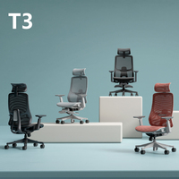Chaise de bureau ergonomique de style contemporain pour la Tunisie, petite, pivotante, réglable, en nylon, idéale pour de longues heures de travail