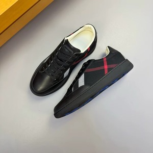 High Quality Sporty Designer Plaid Mesh Canvas Leather <b>Sneakers</b> Men Comfort Non Slip Flat Breathable <b>Waterproof</b> Spring Fashion - Product Image 6