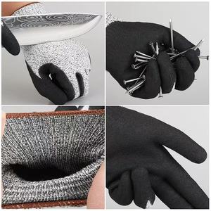 Guantes de mano con revestimiento de nitrilo resistentes a los cortes HPPE Manoplas antideslizantes Nivel 5 Guantes DE SEGURIDAD anticorte para el trabajo - Product Image 5