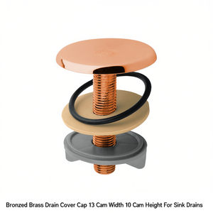 Tapa de desagüe de latón bronceado de 13 cm de ancho y 10 cm de altura para desagües de fregadero - Product Image 3