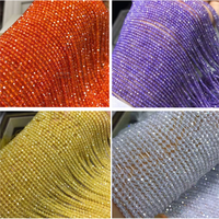 Perles de zircon rondes blanches à facettes de 2mm pour la fabrication de bijoux artisanaux en pierre perles en vrac pour divers modèles